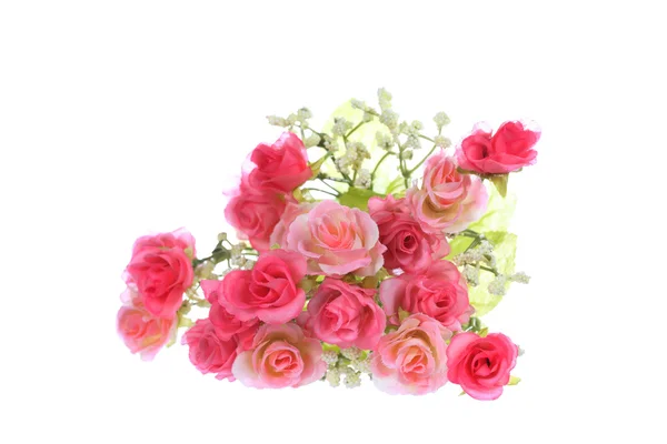 Kleurrijke kunstmatige bloem, geïsoleerd op witte achtergrond — Stockfoto