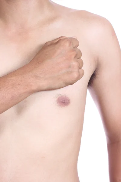 Male torso, having heart attack — Stock Photo, Image