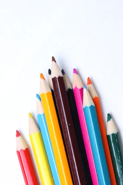 Color Pencils and Paper — Stok fotoğraf