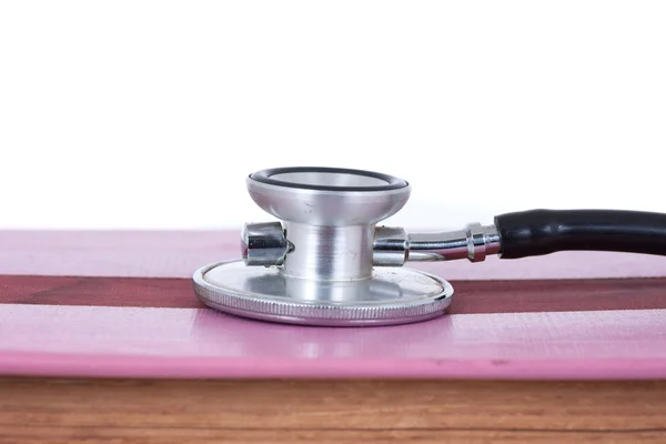 Medical research or ethic concept, Stethoscope with old book — Stock Photo, Image