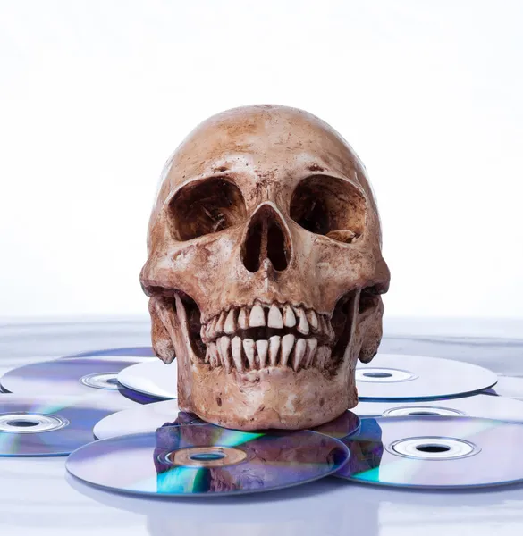 Human skull on dvd