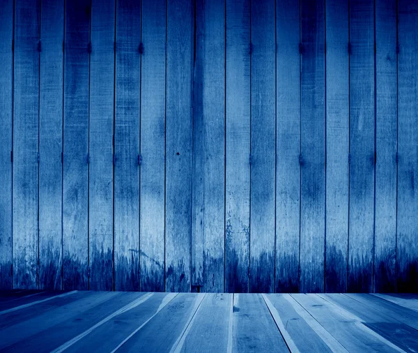 Blue wood wall texture background — Stock Photo, Image