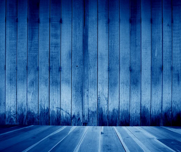 Blauwe houten muur textuur achtergrond Rechtenvrije Stockfoto's