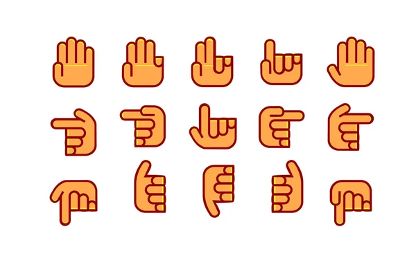 Les gestes de la main — Image vectorielle