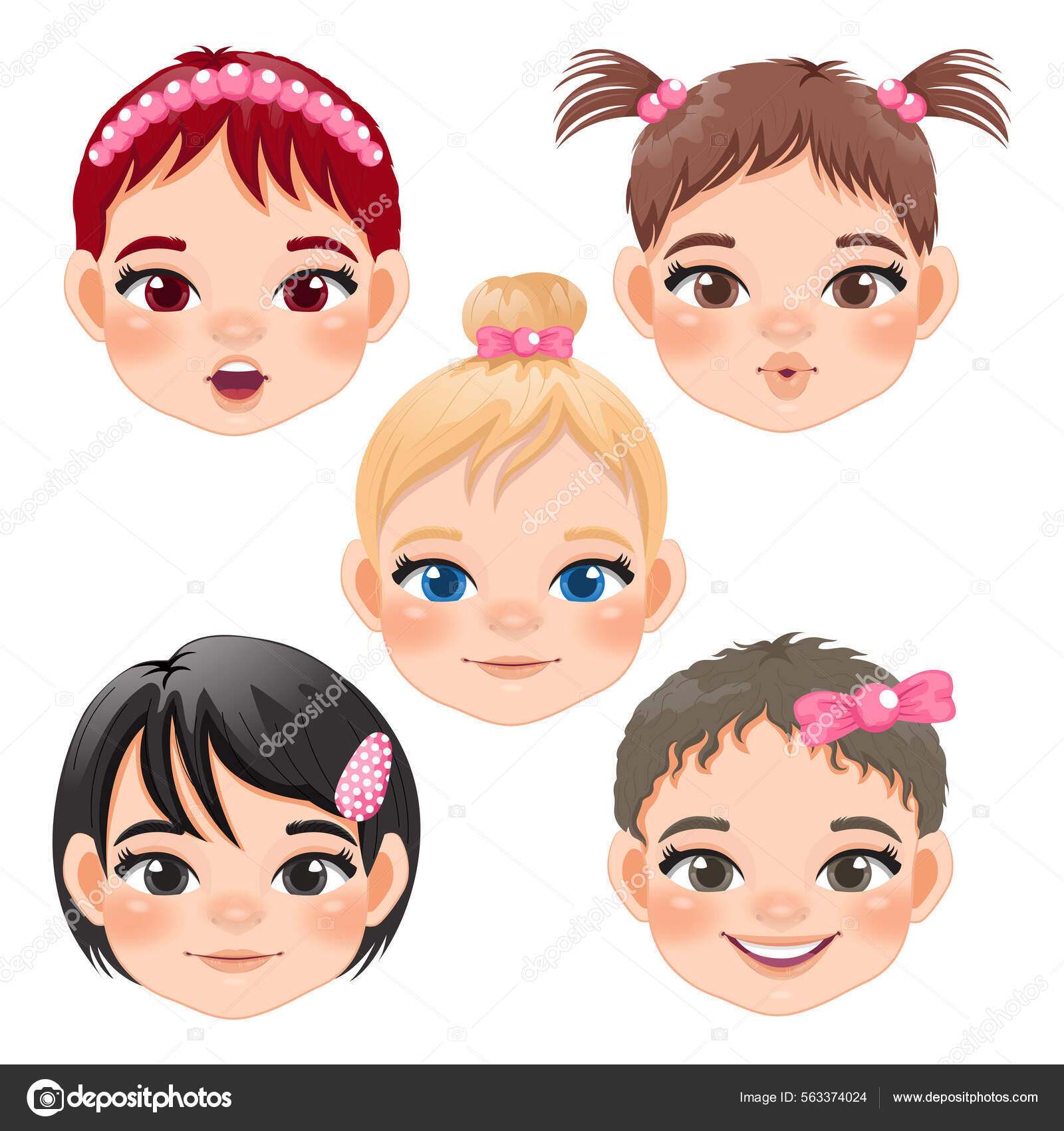 Cara Do Bebê Dos Desenhos Animados Ilustração do Vetor