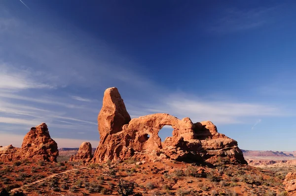 Arco de torreta en el Parque Nacional Arches — Foto de Stock