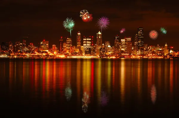 Fuegos artificiales de Seattle — Foto de Stock