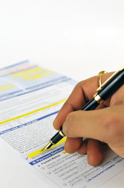 Signing legal form — Stock Photo, Image