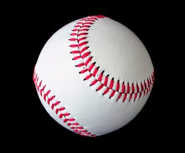 beysbol üzerinde siyah izole
