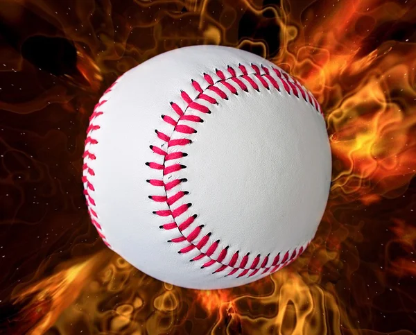Baseball and fire — Stock Photo, Image