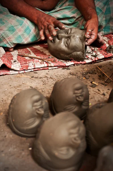 Clay artisan at work — Stock Photo, Image