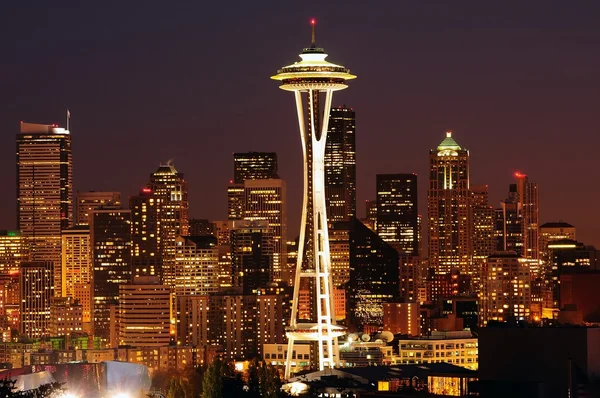 Seattle brightest at night — Stock Photo, Image