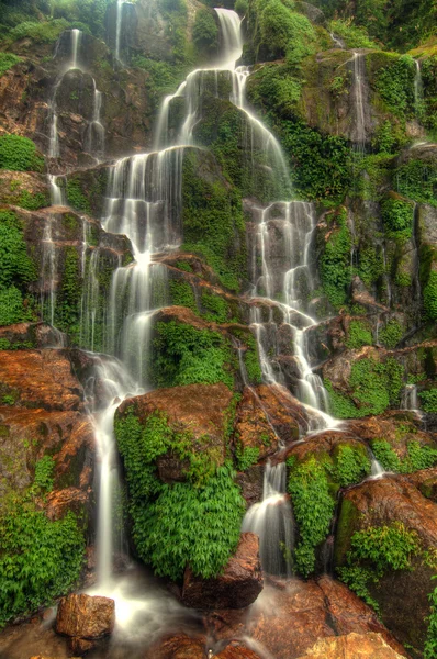 Silky cascading waterfall — Stock Photo, Image