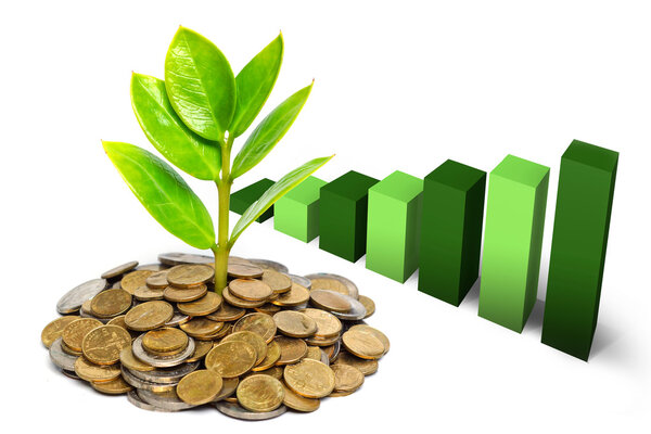 Платье растет на монетах
