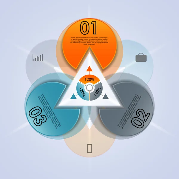 Üç seçenek Infographic