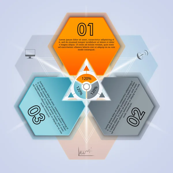 Üç seçenek Infographic