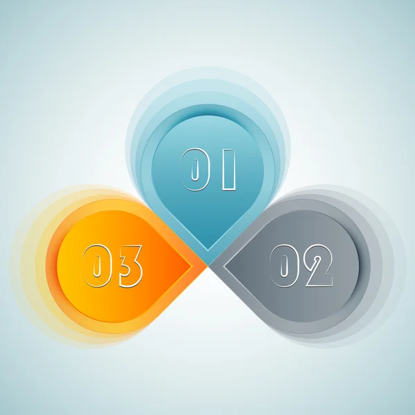 Üç seçenek Infographic