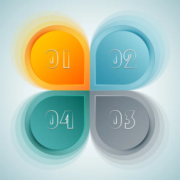 Dört seçenek Infographic