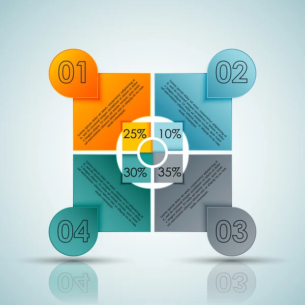 Dört seçenek Infographic