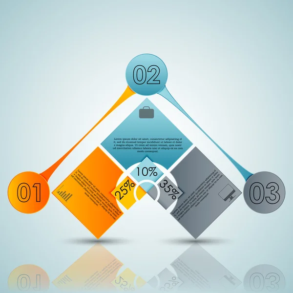 Üç seçenek Infographic