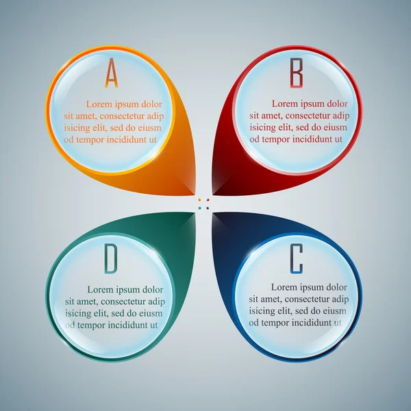 Dört seçenek Infographic