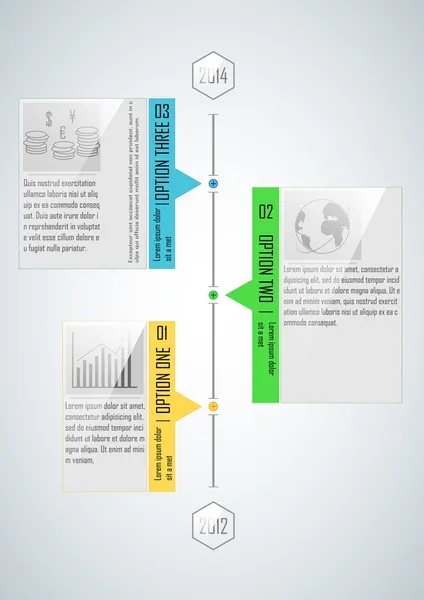 Vertical timeline Infographic — Stock Vector