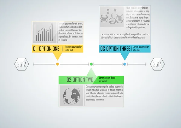 Horizontal timeline Infographic — Stock Vector