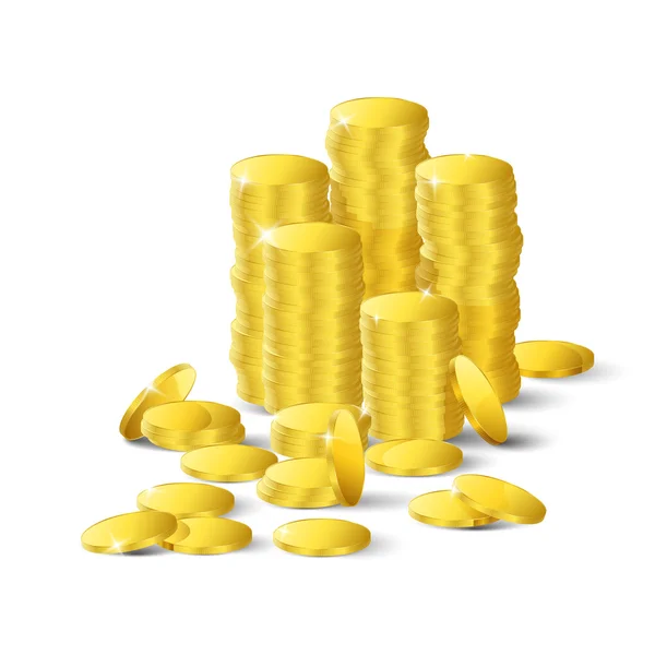 izole beyaz zemin üzerine altın para sikke