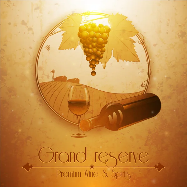 Vintage tarzı şarap evi veya restoran menüsü tasarım kapak