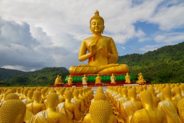 Altın Buda buda memorial park, nakorn nayok, Tayland. 
