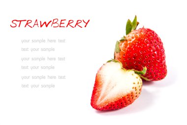 iştah açıcı çilek. Beyaz bir arka plan üzerinde izole. 