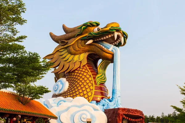 Big dragon statue in Supanburi, Thailand.