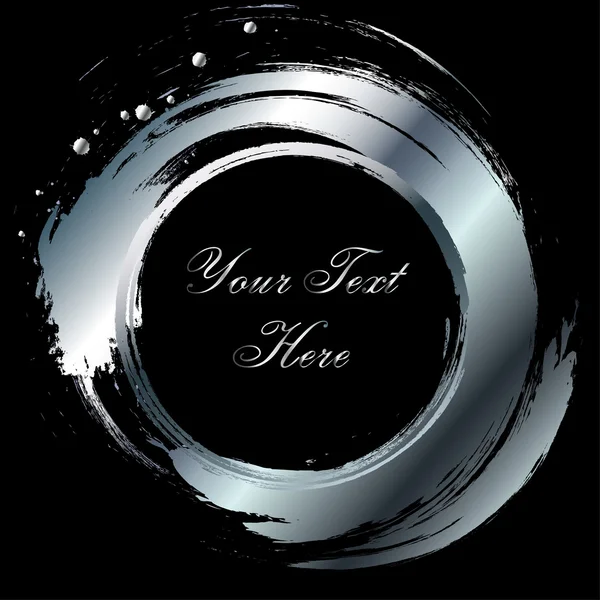 siyah arka plan üzerine gümüş fırça darbeleri.