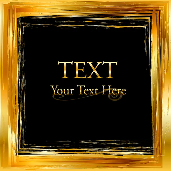 soyut altın tasarım öğesi. b ile boyalı kare vektör çerçeve