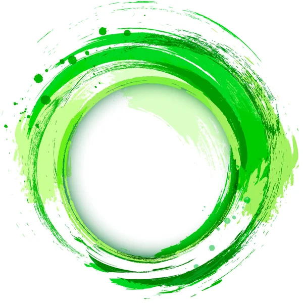 Vector abstrato elemento de design de pintura brilhante. Verde . — Vetor de Stock