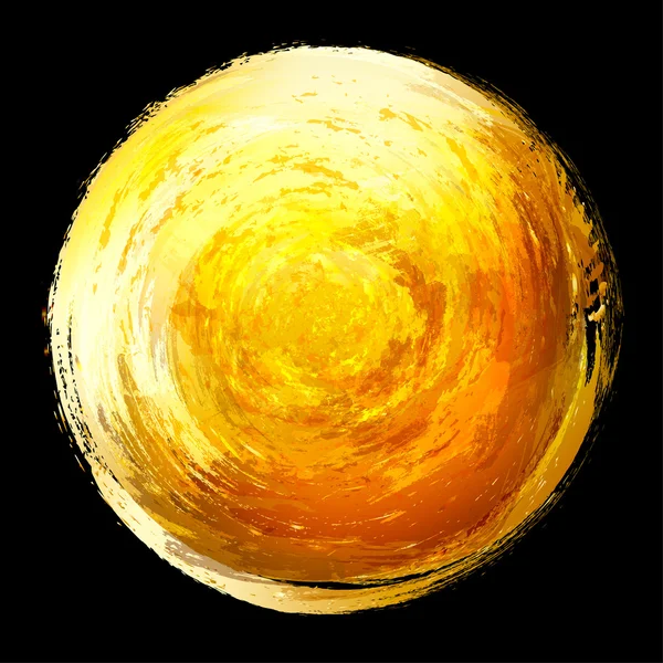 tasarlamak vektör tasarım öğesi. Fırça strok ile boyalı daire