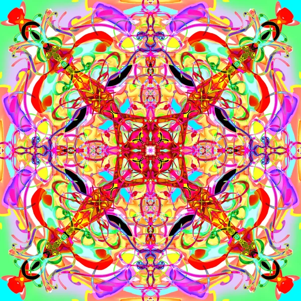 Colorfull vierkante mandala patroon. — Stockfoto