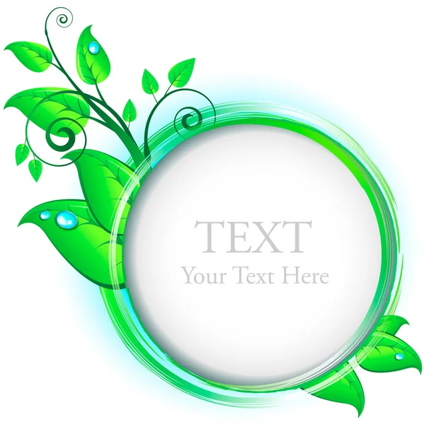 doğal tasarım kavramı. vektör çerçeve darbeleri ile yapraklar