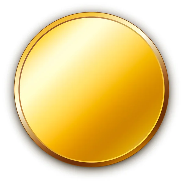 Round golden vector medal. — Stock Vector