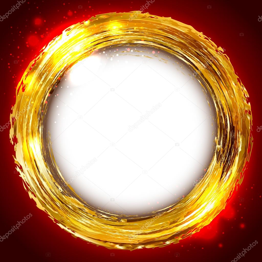 Round golden frame with flecks on red background and a place for Stock  Vector Image by ©cache_cache #38752987