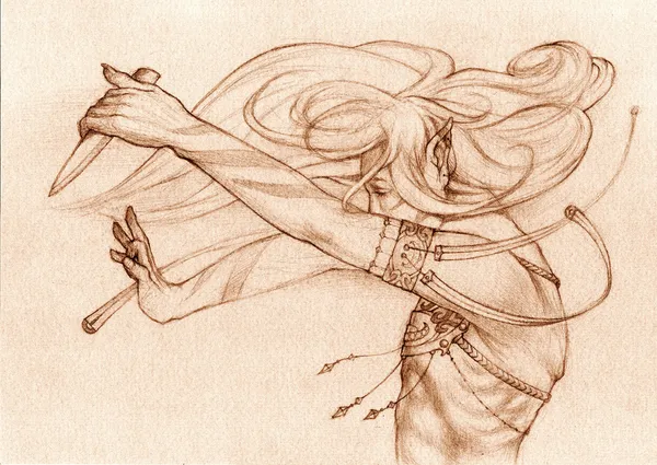 bir elf savaşçısı.