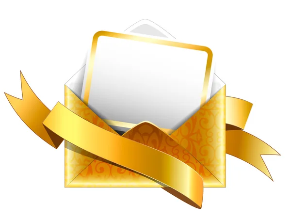 Sguare vector illustration. Patterned silver paper envelope with