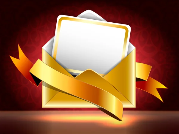 Sguare vector illustration. Patterned silver paper envelope with