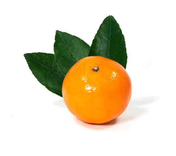 Fruta laranja fresca isolada sobre fundo branco — Fotografia de Stock