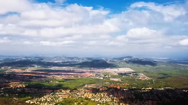Nuages au-dessus de l'île de Majorque — Video