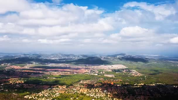 Wolken boven het eiland mallorca — Stockvideo