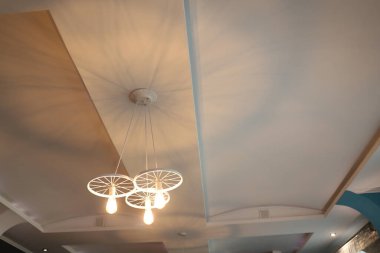 ahşap tasarımcı el yapımı tavan lambası