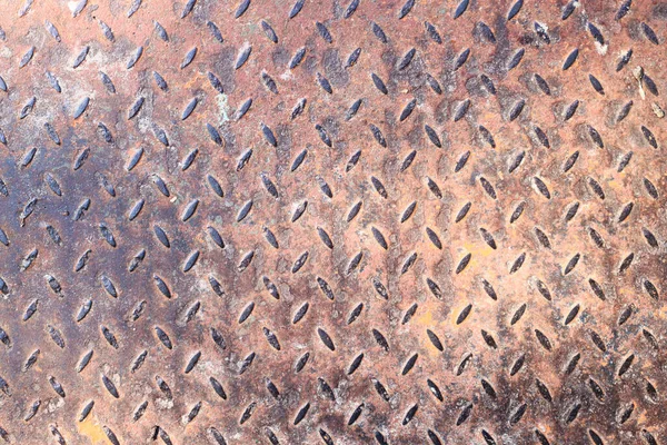 Velho Enferrujado Estampado Chapa Ferro Fundo Textura — Fotografia de Stock