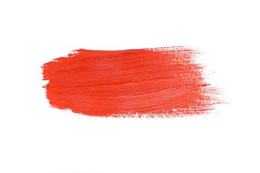 Kırmızı boya lekesi beyaza izole edilmiştir.