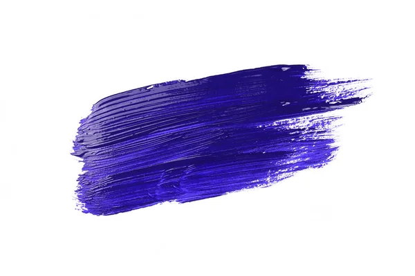Голубая Помада Пятна Пятна Краски Изолированы Белом Фоне — стоковое фото